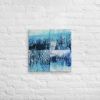 Canvas Print – Glacial Drift – Blue Abstract Glacier Art | Work by Eman's Gallery