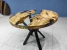 Custom Order 36 Round Olive Epoxy Table-Dining Room Table | Dining Table in Tables by LuxuryEpoxyFurniture. Item made of wood & synthetic