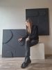 Modern Diptych Wall Art Set (2 Pieces) – Textured 3D Plaster Sculptures in Natural Brown, Minimalist Home Decoration & Housewarming Gift | Wall Sculpture in Wall Hangings by Vaiva Art Atelier