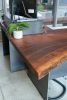 Walnut + Steel Reception Desk | Tables by Simon Silver Designs