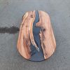 Clear Epoxy River Table | Dining Table in Tables by Ironscustomwood. Item composed of walnut & synthetic