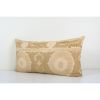 Faded Suzani Embroidery Throw Bedding Pillow, Suzani Long Lu | Cushion in Pillows by Vintage Pillows Store