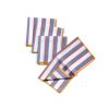 Mondrian Primary Colors Striped Cocktail Napkins, Set of 4 | Linens & Bedding by Willow Ship