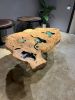 Epoxy Resin Live Edge Dining Table - Wood Table | Tables by Tinella Collection. Item composed of oak wood in contemporary or art deco style