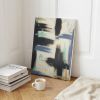 Between the Layers | Brown and Blue Abstract Canvas Print | Calming Wall Art | Prints in Paintings by Abby May