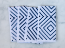 Dinner Napkins (Set of 4) - Diamond, Navy | Linens & Bedding by Mended. Item made of cotton