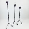 Hand Forged Iron Candelabra Set of 3 (87-97-107cm) | Candle Holder in Decorative Objects by edecrawzFC