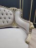 French Style Settee/ Aged with Gold Leaf accent Finish/ Hand | Chaise Lounge in Couches & Sofas by Art De Vie Furniture