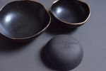 BLACK and GOLD bowl, handmade, natural minimal nordic rustic | Dinnerware by Laima Ceramics. Item composed of stoneware compatible with minimalism and contemporary style