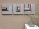 Contemporary Wool Thread Art: 3D Canvas Masterpieces | Decorative Frame in Decorative Objects by Sarmal Design. Item made of wool compatible with boho and minimalism style