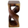 Haussmann® Wood Rectangular Double Twist 12 in x 14 in x 26 | End Table in Tables by Haussmann®