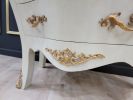 Vintage French Bombe Style, 24K Gold Leaf accent ,Solid Bras | Cabinet in Storage by Art De Vie Furniture