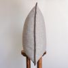 Natural Cream Linen with Dark Linen Flange Pillow 24x24 | Pillows by Vantage Design