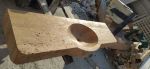 Hand Carved Travertine Sink: Wall Mount Farmhouse Washbasin (67"x20"x5.5") | Water Fixtures by AEGEAN MARBLE ARTISAN ATELIER