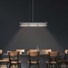 Crystal Cage LED Linear Suspension Aluminum | Chandeliers by Michael McHale Designs. Item made of steel & glass