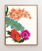 Colorful Floral wall art, Bright colors uplifting fun modern | Prints by Capricorn Press. Item made of paper works with boho & minimalism style