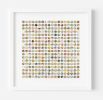 Three Hundred and Twenty Four World Map Dots Collage with Gold | Paintings by Amelia Coward