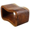 Haussmann® Wood Wave Bench 24 in x 13.5 x 15 inch | Benches & Ottomans by Haussmann®