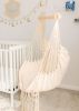 Junior White Macrame Hammock Swing Chair | SERENA IVORY JR. | Chairs by Limbo Imports Hammocks. Item composed of cotton