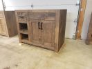 Model #1012 - Custom Single Sink Bathroom Vanity | Countertop in Furniture by Limitless Woodworking. Item made of maple wood works with mid century modern & contemporary style