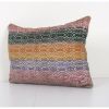 Vintage Kilim Pillowcase Throw Rug Pillow, Striped Lumbar Ki | Cushion in Pillows by Vintage Pillows Store