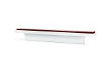Viva Magenta Cove Pull With Matte White Finish | Hardware by Windborne Studios. Item made of metal & glass