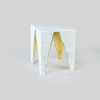 Raw Edge - Side Table | Tables by DFdesignLab - Nicola Di Froscia. Item composed of steel and marble in minimalism or modern style