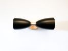 2-Armed Art Deco Sconce - Matte Black & Brushed Brass | Sconces by Retro Steam Works. Item composed of brass in mid century modern style