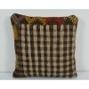 16" x 16" Striped Kilim Pillow Cover | Sham in Linens & Bedding by Vintage Pillows Store. Item composed of cotton and fiber