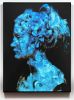 Blooming Mind – Blue Abstract Female Portrait Painting | Mixed Media in Paintings by Dario Moschetta