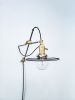 Raw Steel and Brass Industrial Scissor Wall Lamp | Sconces by Retro Steam Works. Item composed of metal in industrial style