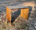 Sinker Cypress waterfall Ottoman table | Side Table in Tables by Pelican State Woodworks