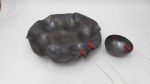 Black Ceramic Seder Plate Set for Passover | Platter in Serveware by YomYom