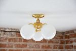 Palmdale | Flush Mounts by Illuminate Vintage. Item made of brass with glass