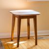 Handcrafted Walnut Stool, Mid-Century Modern Side Table, Plant Stand | Chairs by Spacecraft Furnishing