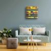 City in Grids - Original Oil Painting - Geometric Abstract | Oil And Acrylic Painting in Paintings by Eman's Gallery