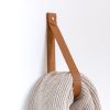 Large Leather Wall Strap [V'ed End] | Storage by Keyaiira | leather + fiber | Artist Studio in Santa Rosa. Item composed of leather