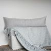 Shades of Grey Abstract Pattern Lumbar Pillow 14x48 | Pillows by Vantage Design