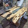 Custom Epoxy Table Resin River Dining Table | Tables by Ironscustomwood. Item made of wood & metal