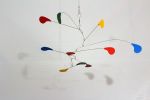 Kinetic Art Mobile Made in the USA in Rainbow for Baby | Wall Sculpture in Wall Hangings by Skysetter Designs. Item made of metal works with modern style