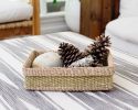 Woven Catchall Storage Tray | Lime Green + Natural | Decorative Tray in Decorative Objects by NEEPA HUT. Item made of fiber