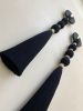 Modern Black Fiber Art Wall Hanging Wooden Frame Textile Decor Minimal Boho Wall Accent Handmade Contemporary Home Decor | Macrame Wall Hanging in Wall Hangings by İnanç Yılmaz