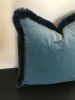 Blue silk velvet pillow // lavender blue silk velvet pillow | Pillows by Velvet Fringe