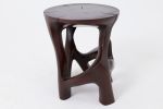 Solid Wood Sculptural Side Table, Contemporary Design, Red Wood | Tables by Logniture