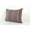 Gray Turkish Lumbar Kilim Pillow, Wool Throw Pillow | Sham in Linens & Bedding by Vintage Pillows Store. Item composed of cotton and fiber