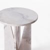 V Side Table Albanian Grey | Work by District Loom
