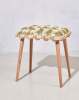 Champagne Velvet Woven Stool | Chairs by Knots Studio. Item made of wood with fabric
