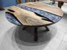 Custom Order Walnut Round Epoxy Table, Living Room Resin | Dining Table in Tables by LuxuryEpoxyFurniture. Item made of wood with synthetic