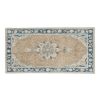 Unique Pattern Turkish Oushak Rug, Pale Overdyed Boho Carpet | Area Rug in Rugs by Vintage Pillows Store. Item composed of cotton