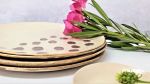 White And Gold Ceramic Plates | Dinnerware by YomYomceramic. Item composed of ceramic